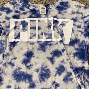 blue and white PINK t-shirt